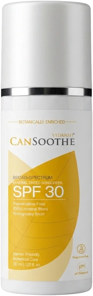 CANSOOTHE Broad-Spectrum Mineral Tinted Sunscreen SPF 30